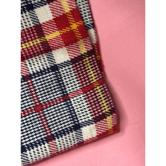 1970s Navy, Red, White and Yellow PLAID FLARED Trouser Pants. As Is - Picture 6 of 7